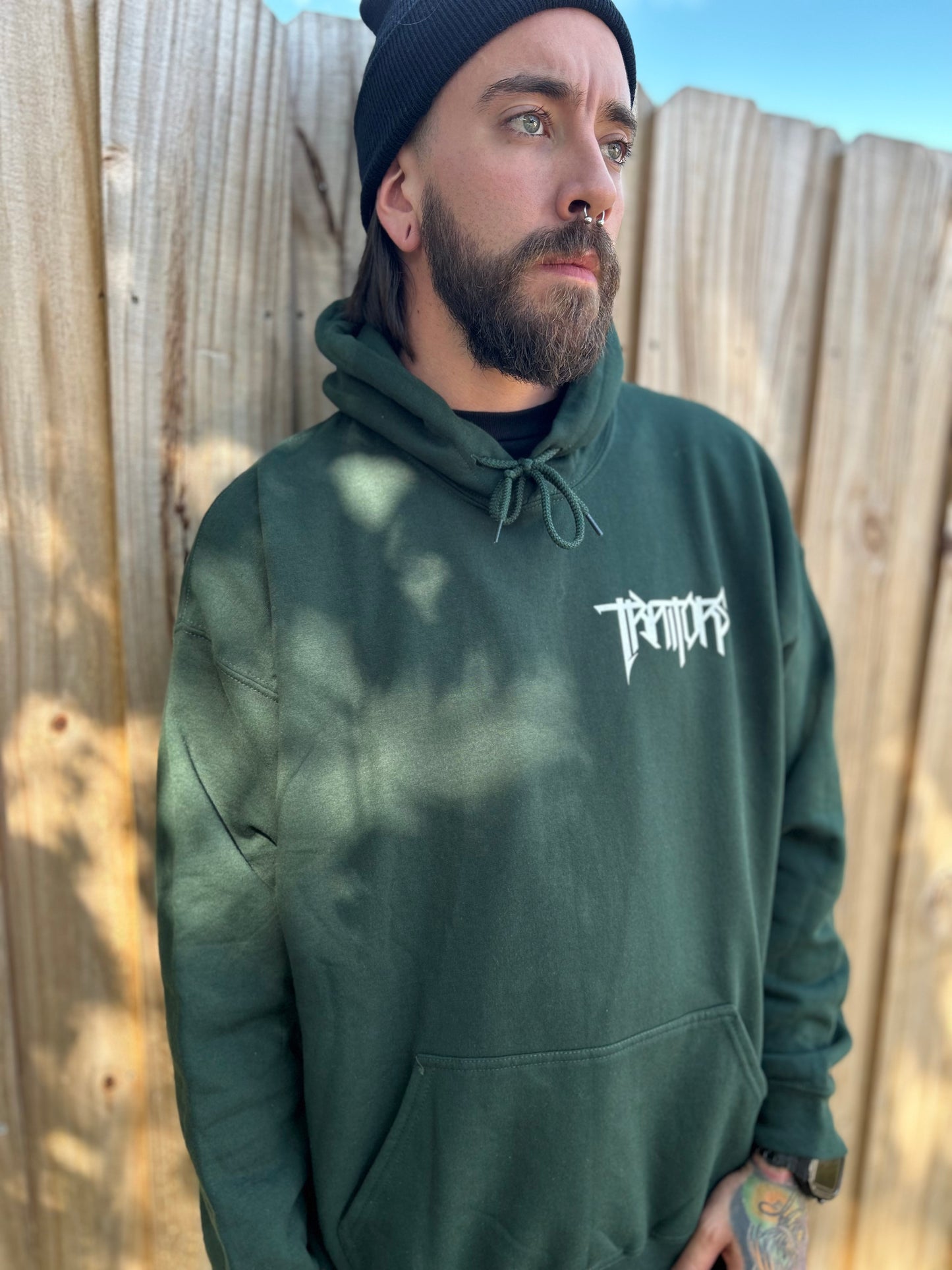 Spiked Bats Forest Green Hoodie