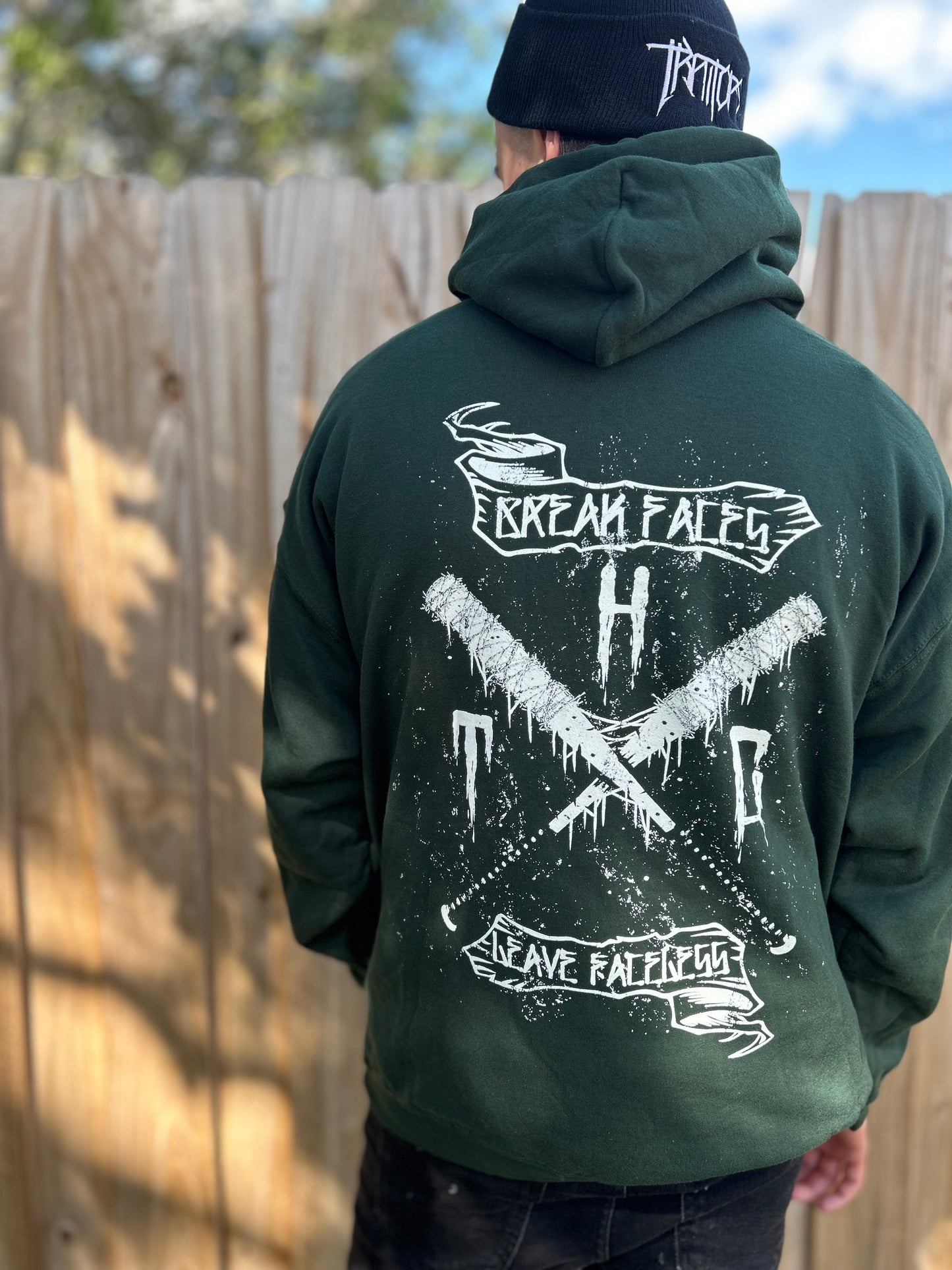Spiked Bats Forest Green Hoodie